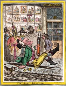 Muito Slippy-Weather, pub. 1808 (gravura colorida à mão)